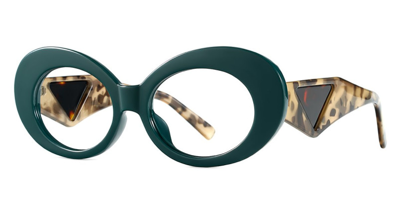 Oval Green Frame