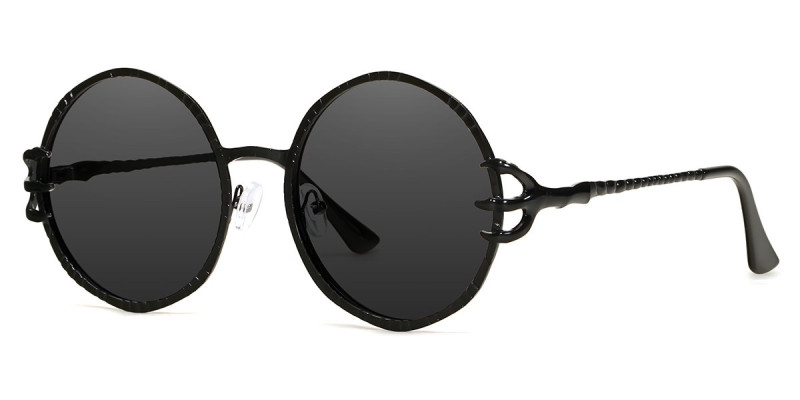 Round Black Sunglasses