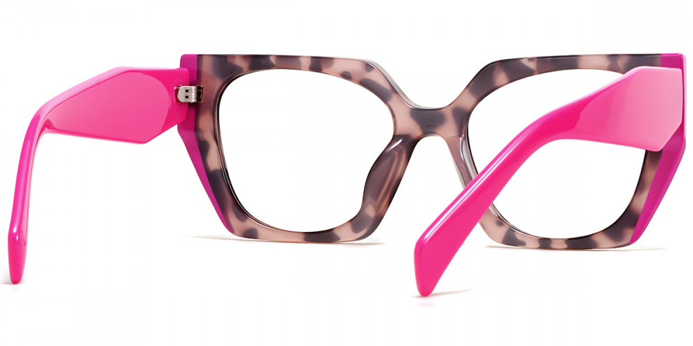 Florence - Square Pink Tortoise Prescription Glasses | Ublins
