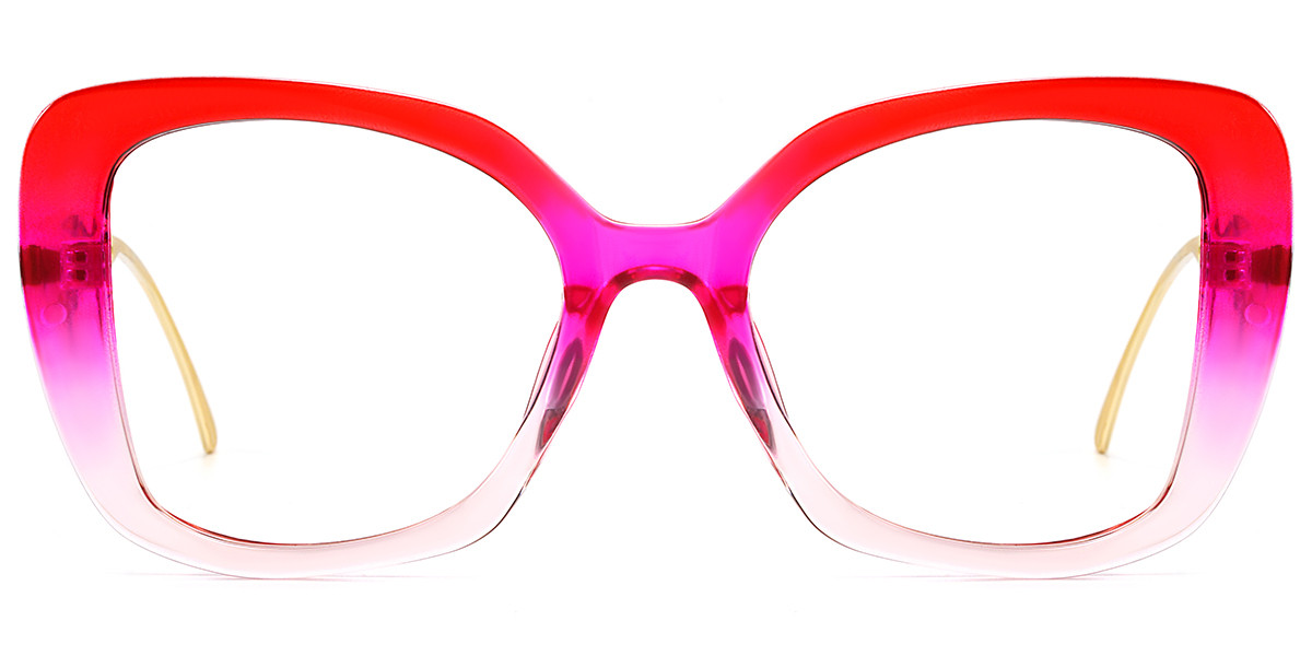 Gwen - Square Pink-Purple Prescription Glasses | Ublins