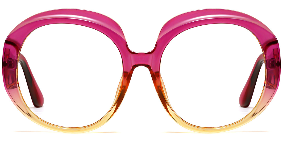 Margery - Round Pink Prescription Glasses | Ublins