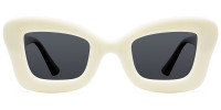 Butterfly White Sunglasses