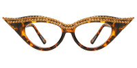 Cateye Rhinestone Tortoise Frame