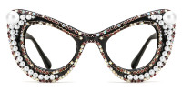 Cateye Black Rhinestone Frame