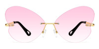 Rimless Pink Frame